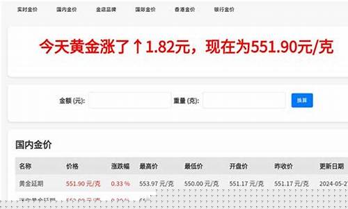 港澳实时金价查询_港澳今日黄金价格